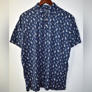 Polo by Ralph Lauren Navy Polo with White Sailboat Print